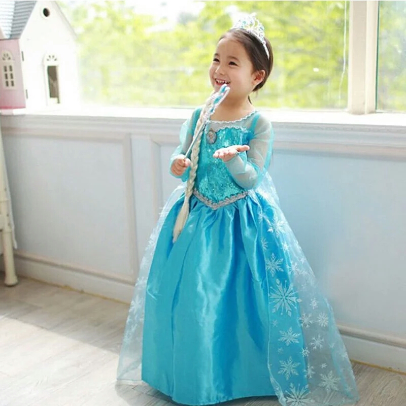 verzending Correct Krachtig Frozen jurk Elsa - Elsa jurk Kind - Bij Bambini Verkleedkleding