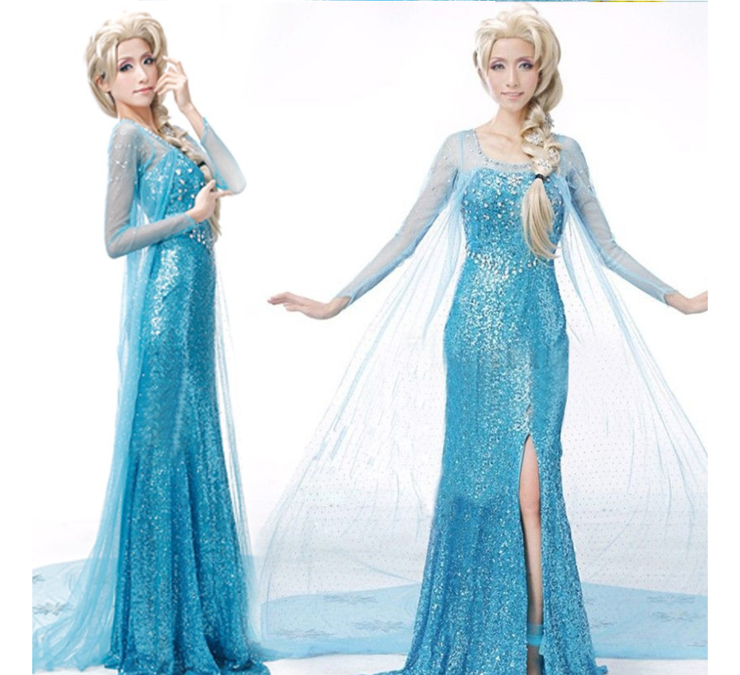 Elsa jurk volwassenen - Bij Bambini