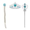 Elsa accessoire-set Kind - tiara + staf + vlecht