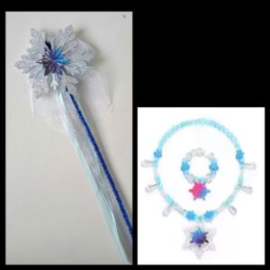 Elsa staf + sierraden Blauw